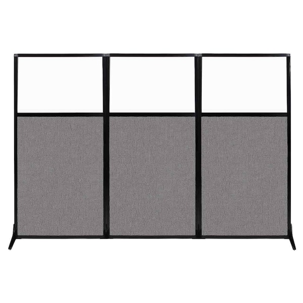 Work Station Screen 99" x 70" Slate Fabric With Clear Window